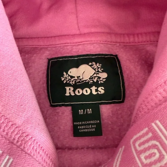Pink Colour Block Roots Hoodie - Picture 3 of 4